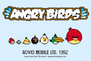 Illustration for article titled Don't Get Mad At This Retro Angry Birds Art